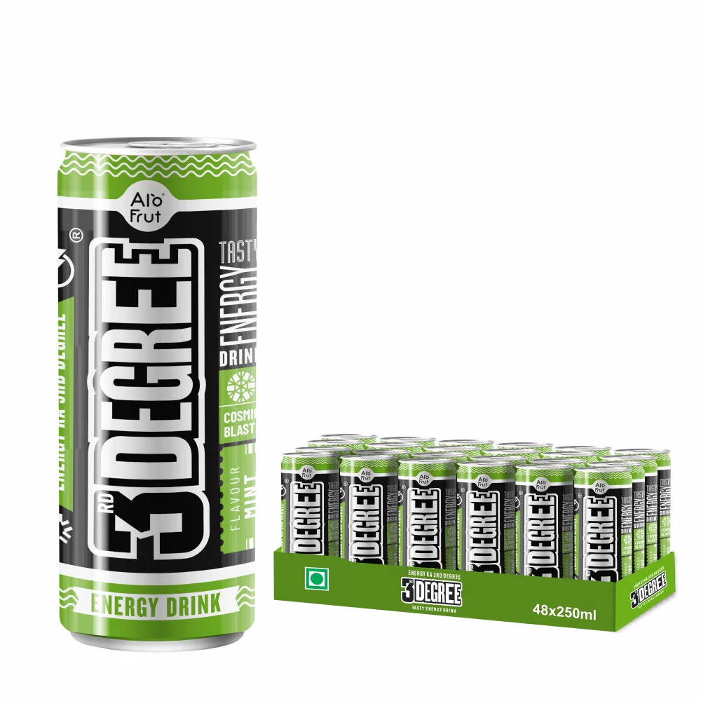 Alo Frut 3rd Degree Mint Flavour Energy Drink CAN 250ml | Tasty Instant Energy Sports Drink | Energy Ka 3rd Degree - Image 6