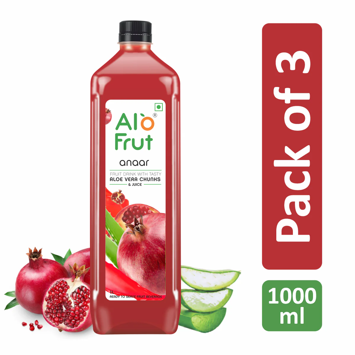 Alo Frut Anaar Aloevera Chunks & Juice 1 ltr - Image 6