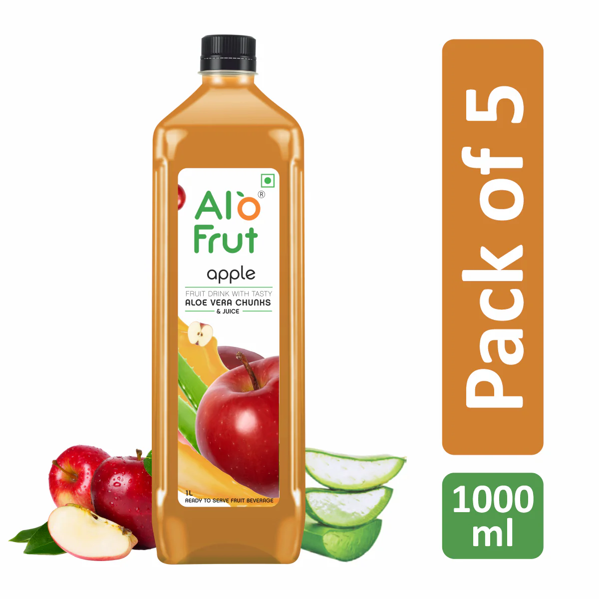 Alo Frut Apple Aloevera Chunks & Juice 1ltr - Image 7
