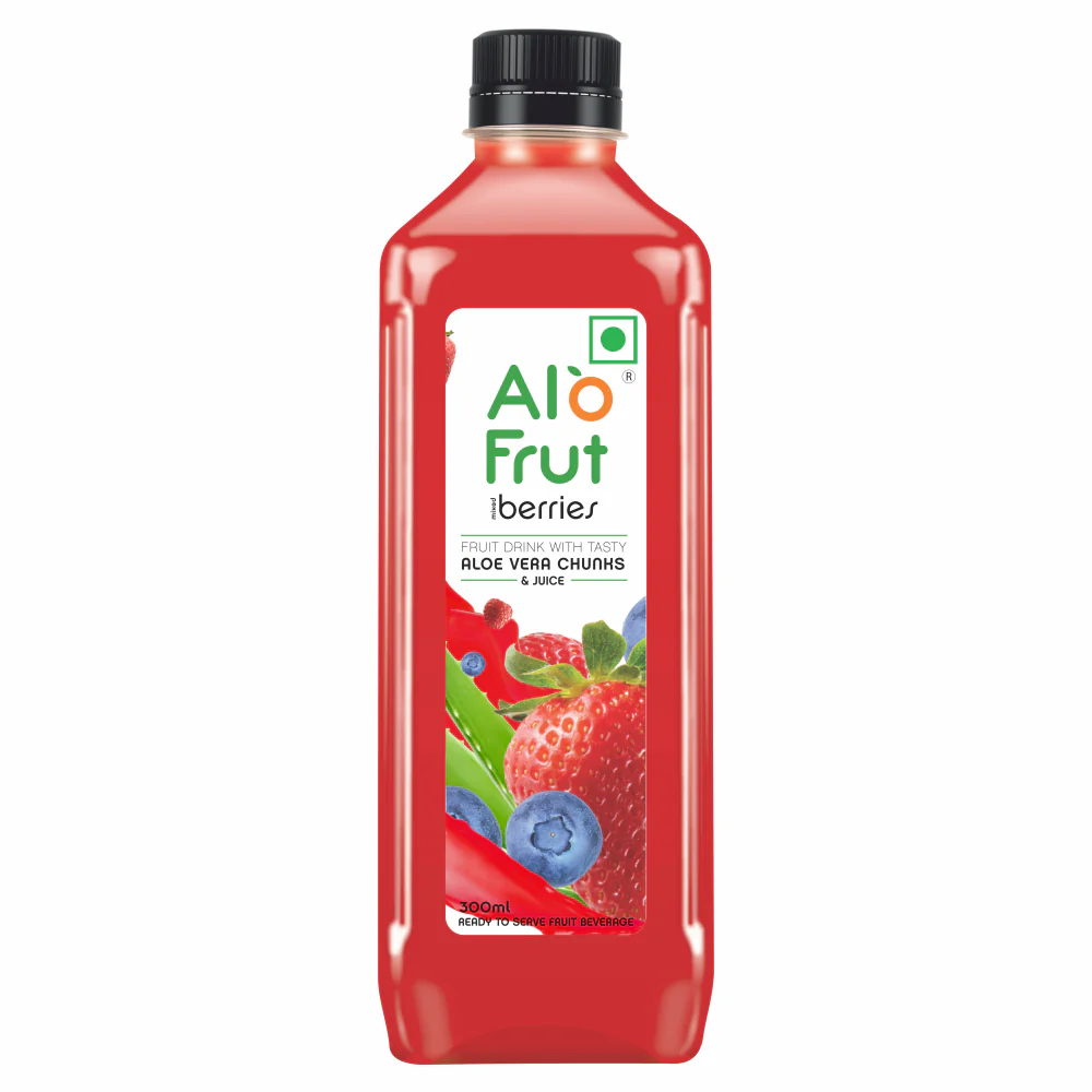 Alo Frut Berries Juice With Aloevera Chunks - 300ML