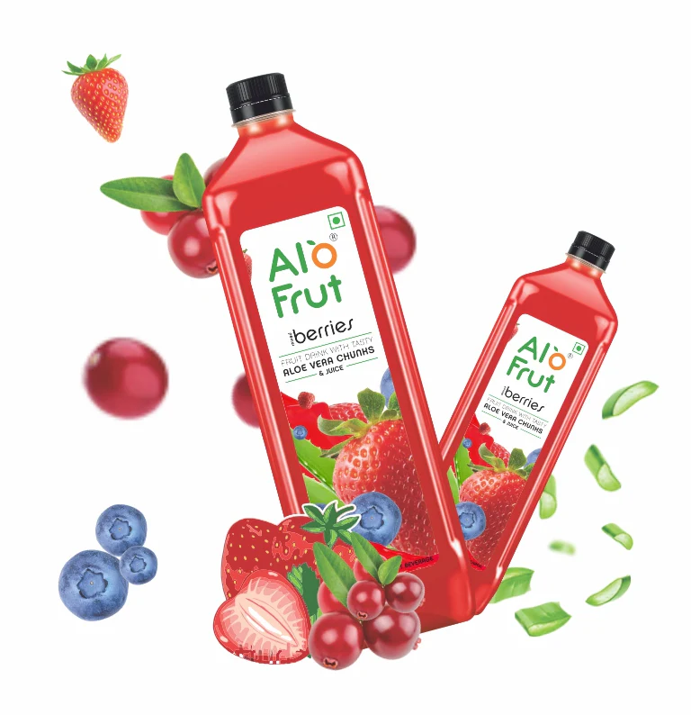 Alo Frut Berries Juice With Aloevera Chunks - 300ML - Image 2