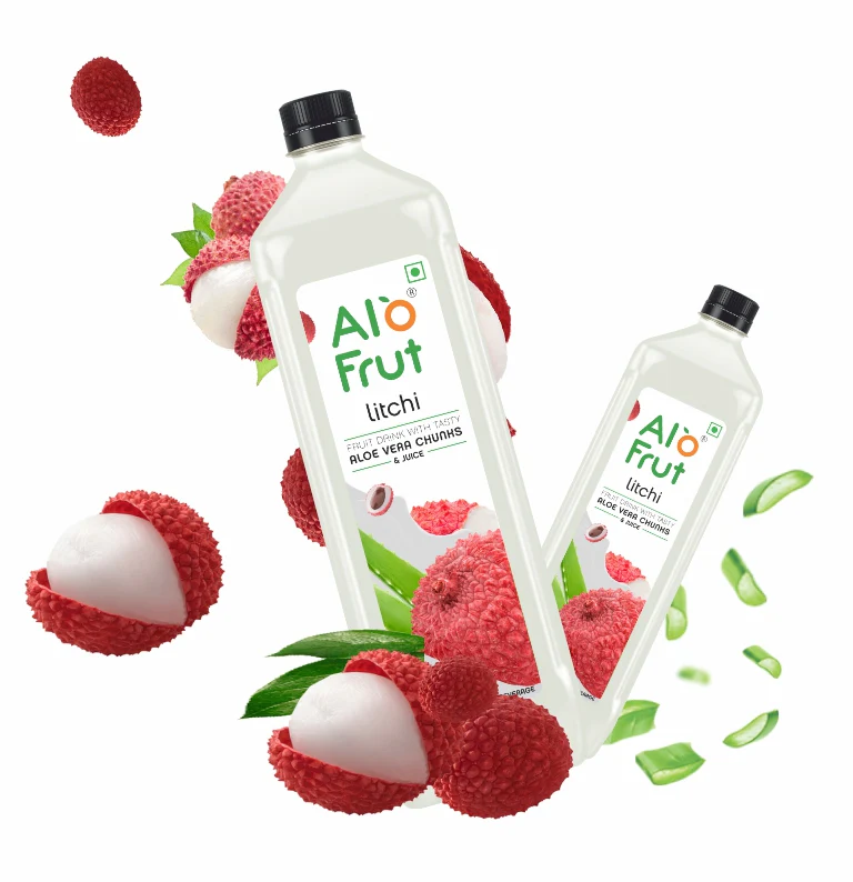 Alo Frut Litchi Juice With Aloevera Chunks - 300ML - Image 4