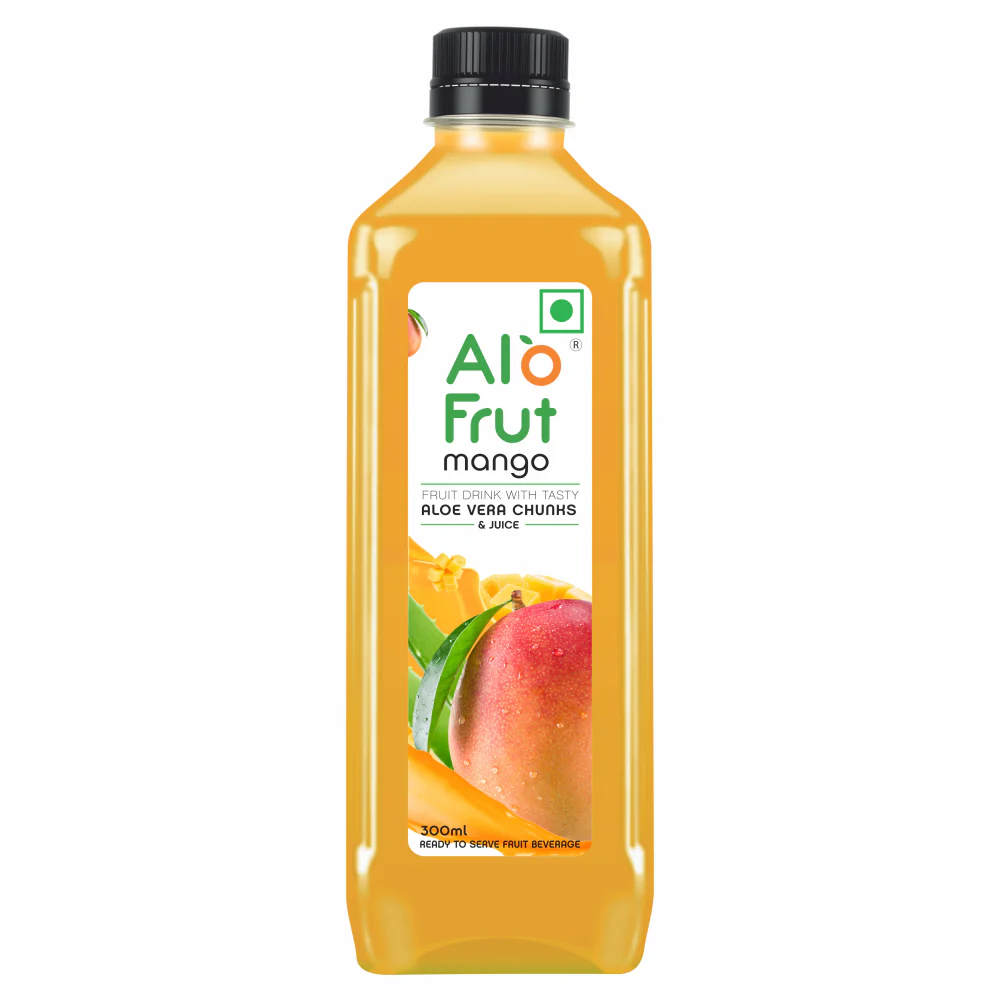 Alo Frut Mango Juice With Aloevera Chunks - 300ML