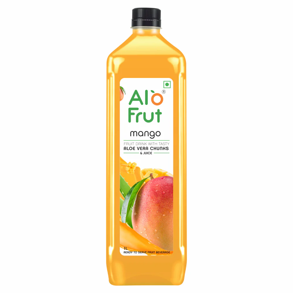 Alo Frut Mango Aloevera Chunks & Juice 1ltr