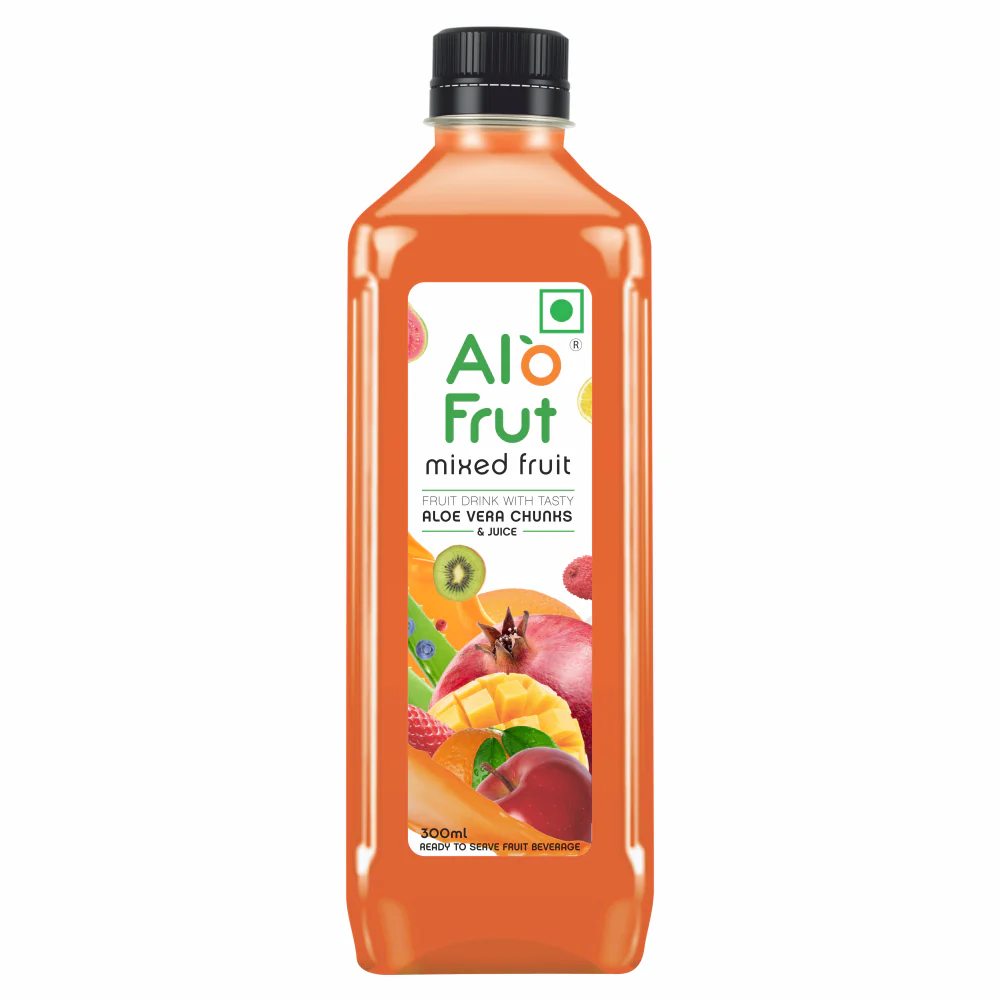 Alo Frut Mixed Fruit Juice With Aloevera Chunks - 300ML