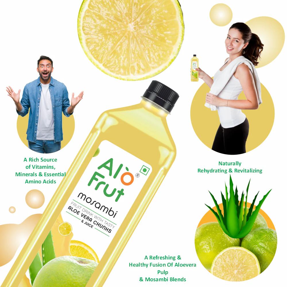 Alo Frut Mosambi Aloevera Chunks & Juice 1 ltr - Image 4
