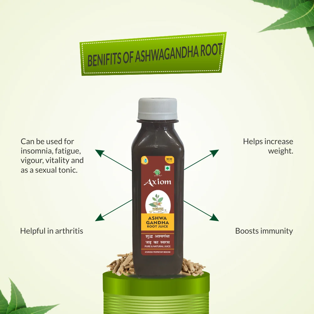 Axiom Jeevanras Ashwagandha Root Juice 160 ml - Image 3