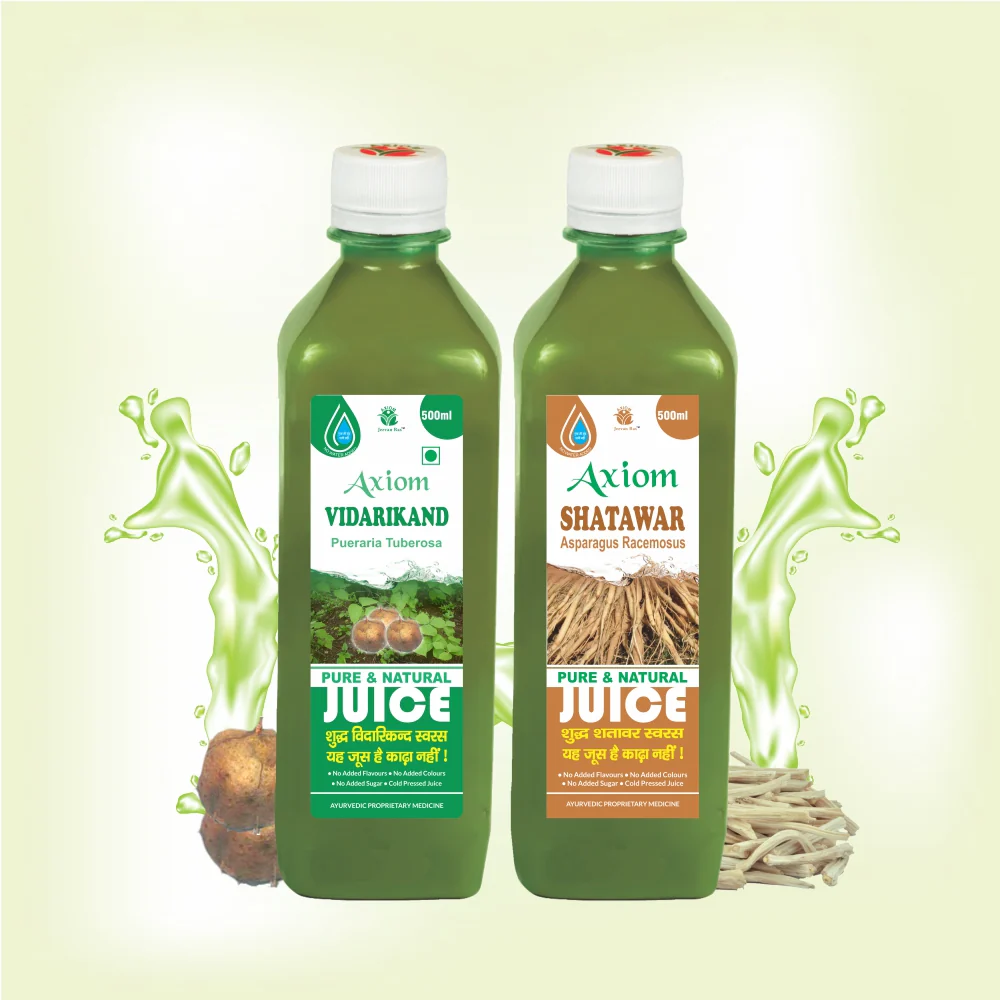 Axiom Body Weakness Combo of Shatawar juice 500ml+Vidarikand juice 500ml