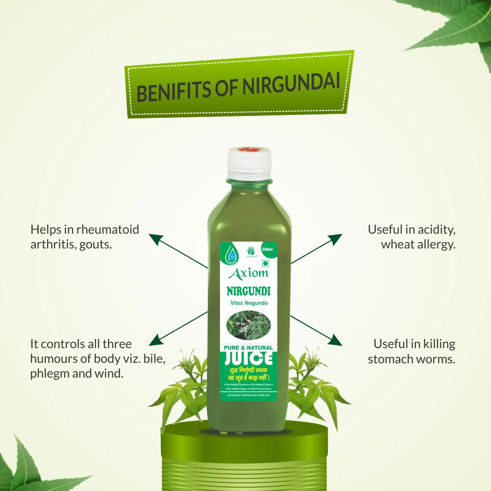 Jeevan Ras Axiom Nirgundi Juice 500ml - Image 3