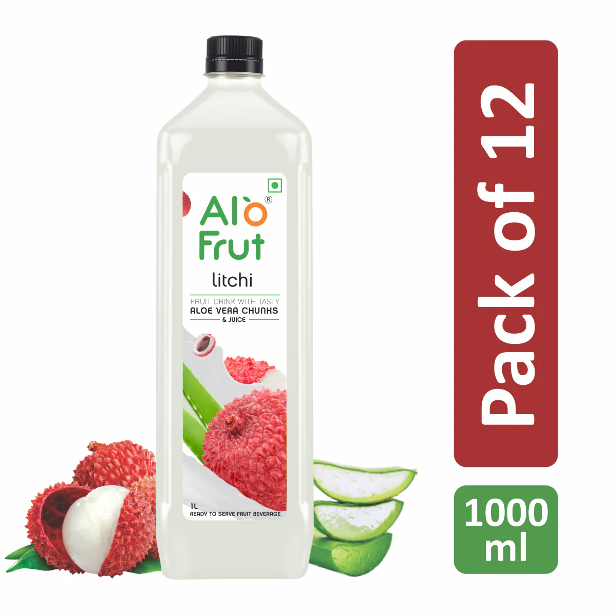 Alo Frut Litchi Aloevera Chunks & Juice - Image 10