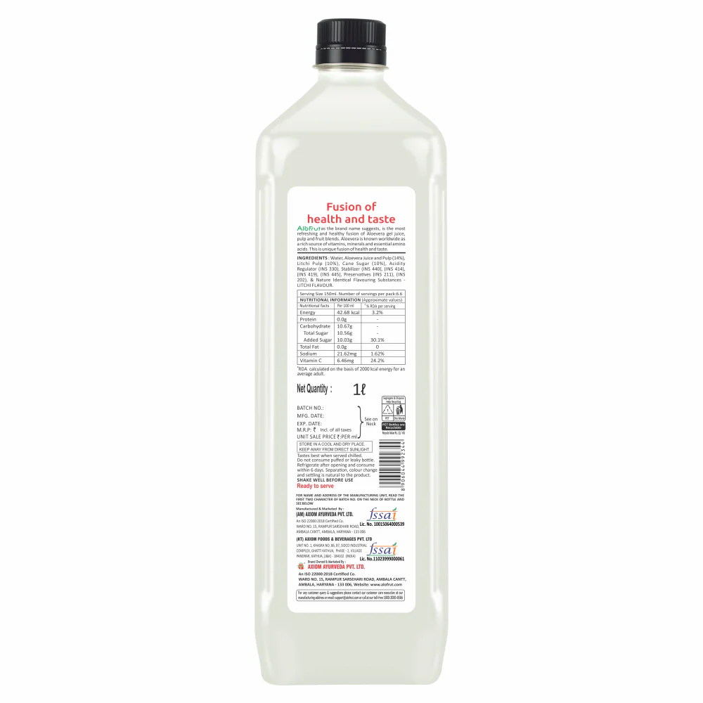 Alo Frut Litchi Aloevera Chunks & Juice - Image 3