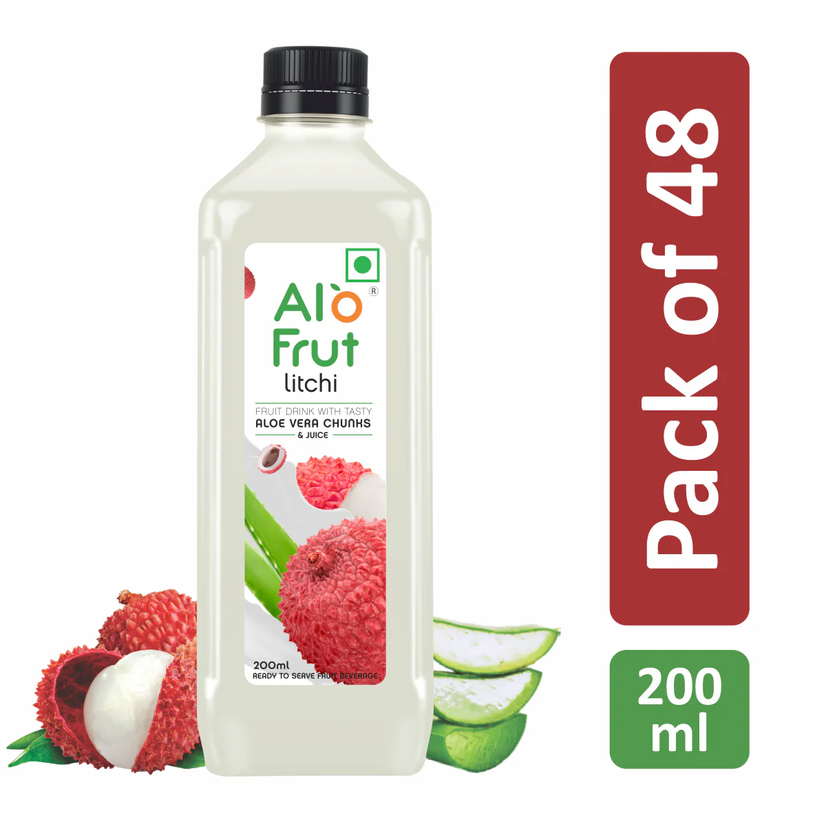 Alo Frut Litchi Aloevera Chunks & Juice - Image 9