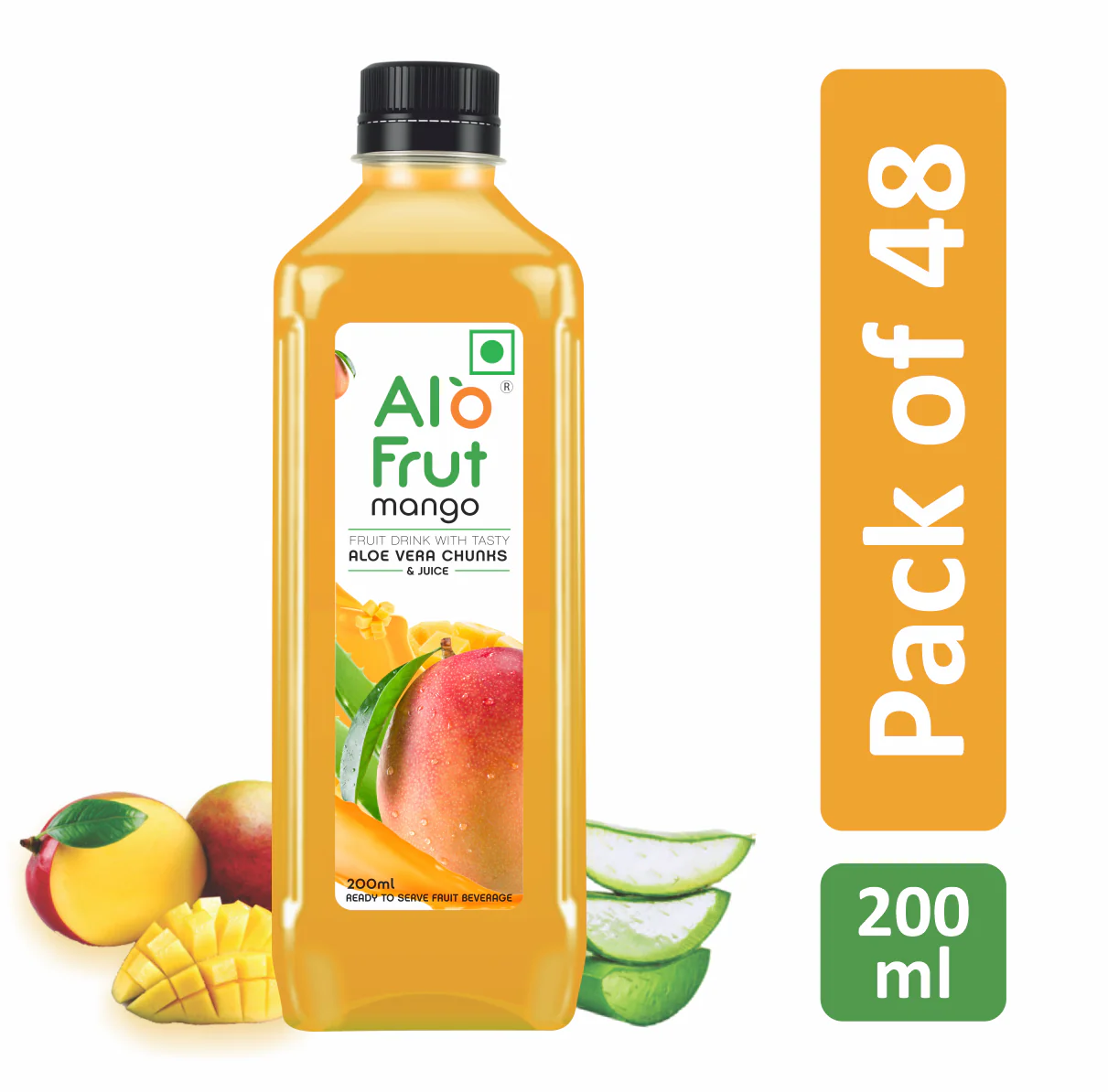 Alo Frut Mango Aloevera Chunks & Juice - Image 6