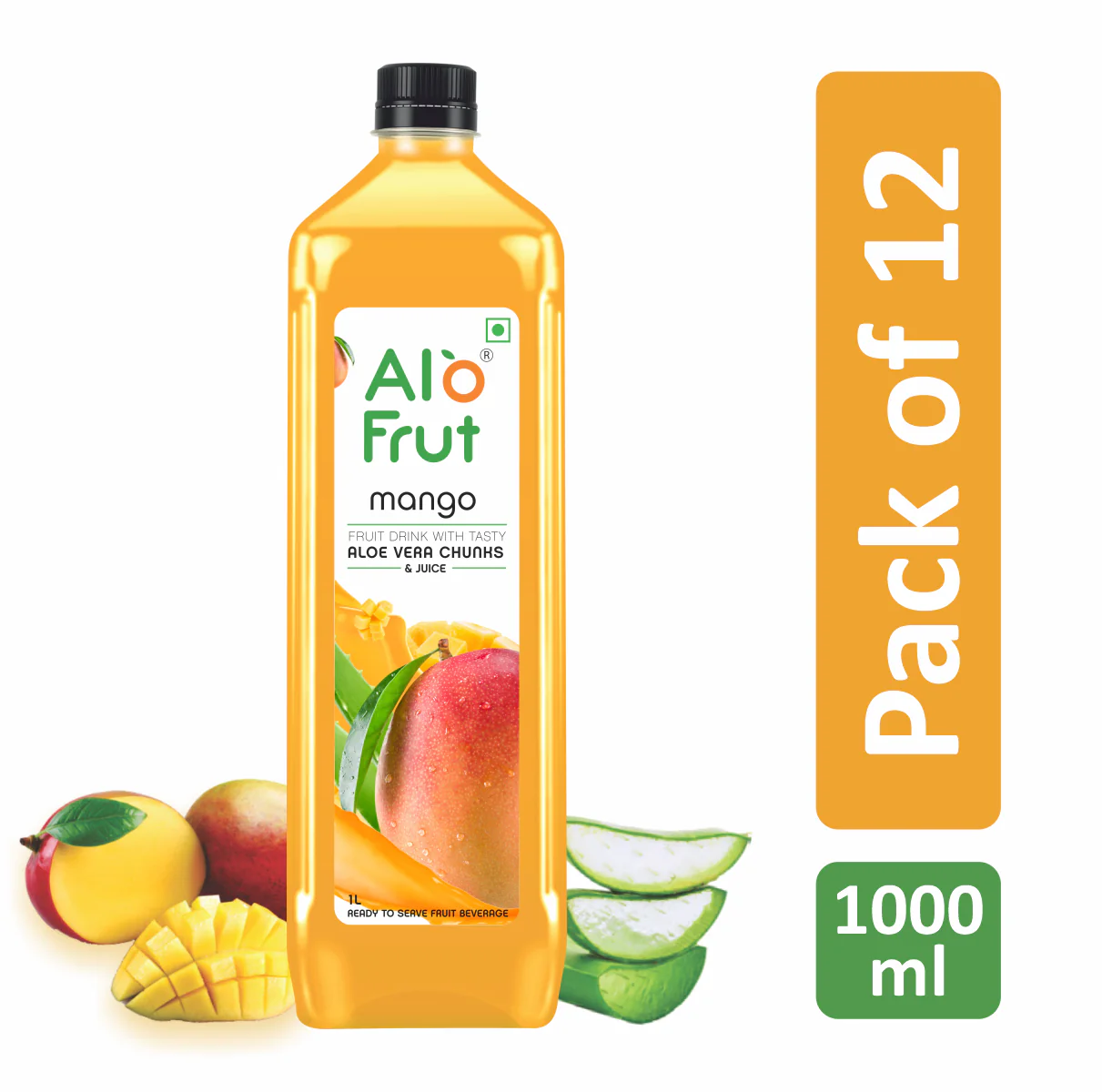 Alo Frut Mango Aloevera Chunks & Juice - Image 8