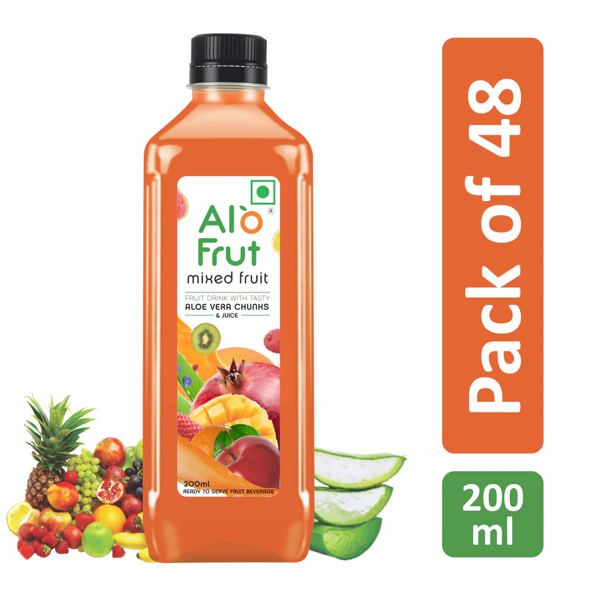 Alo Frut Mixed Fruit Aloevera Chunks & Juice - Image 8