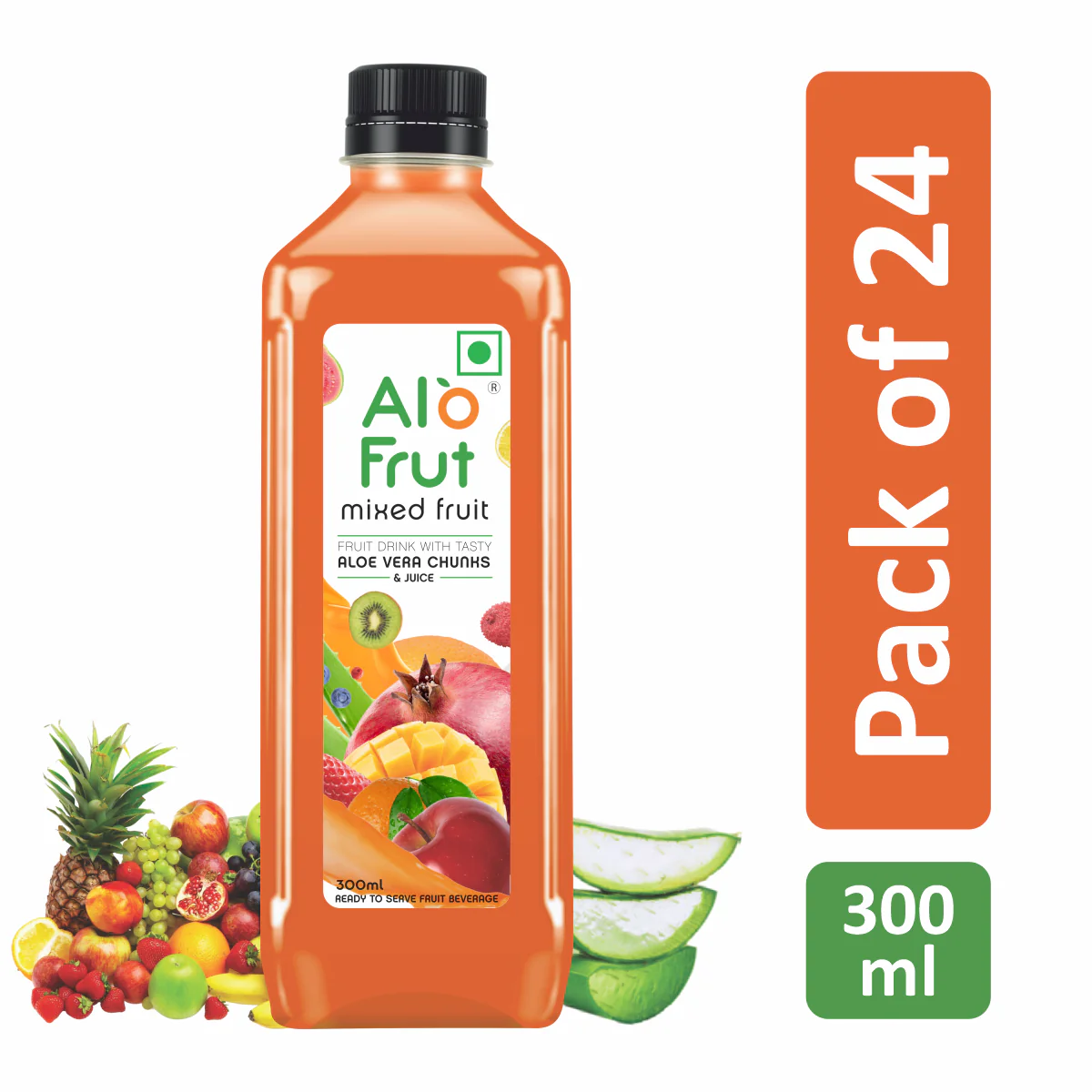 Alo Frut Mixed Fruit Aloevera Chunks & Juice - Image 9
