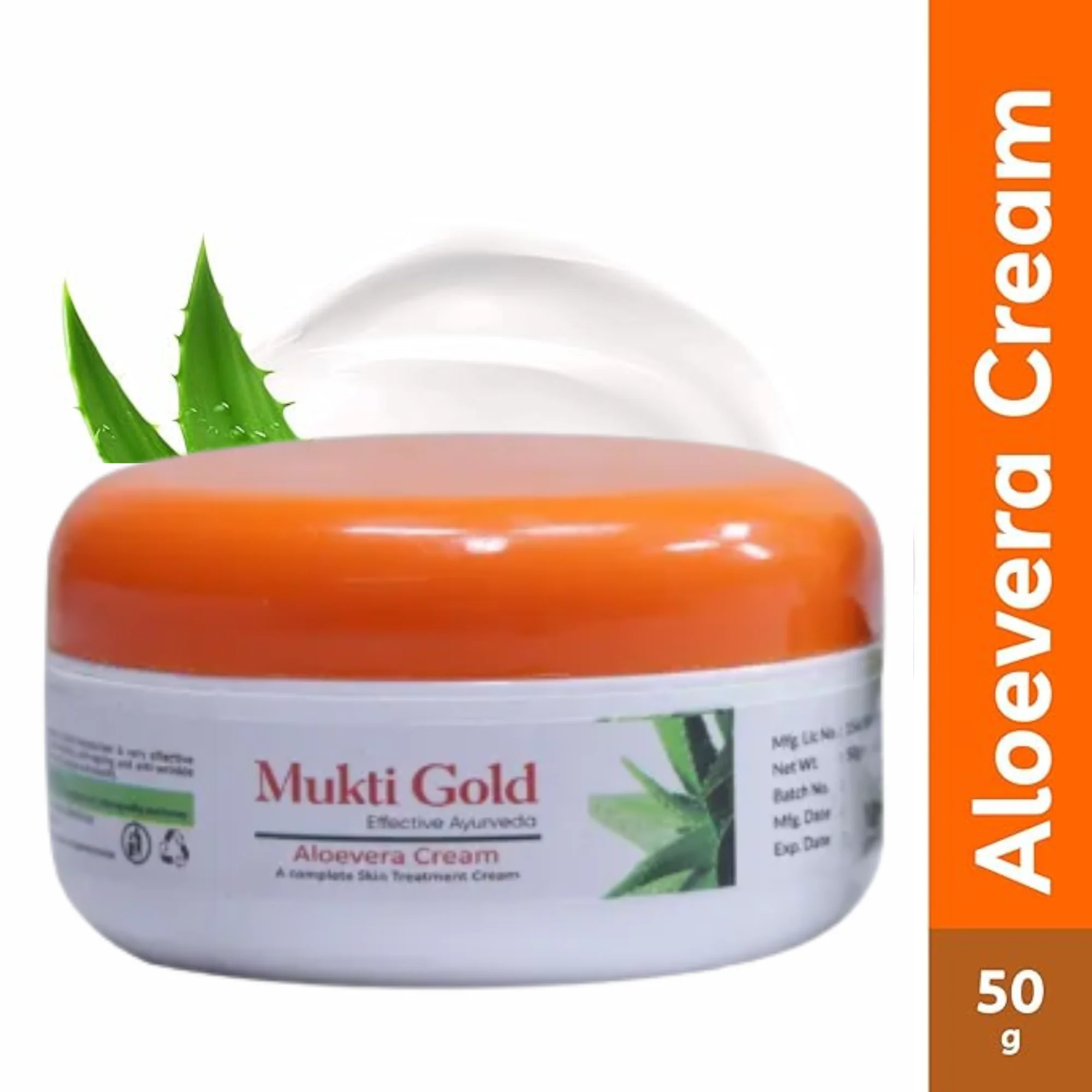 Mukti Gold Aloevera Cream - 50g