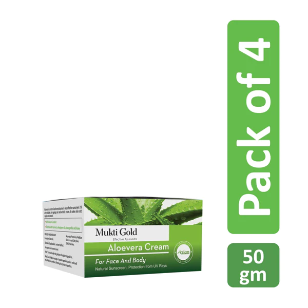Mukti Gold Aloevera Cream 50g (Pack of 4)