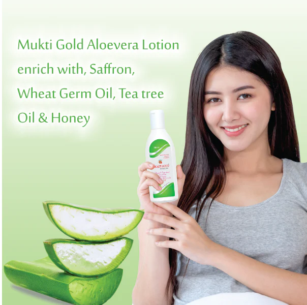 Mukti Gold Aloevera Lotion 100ml - Image 3