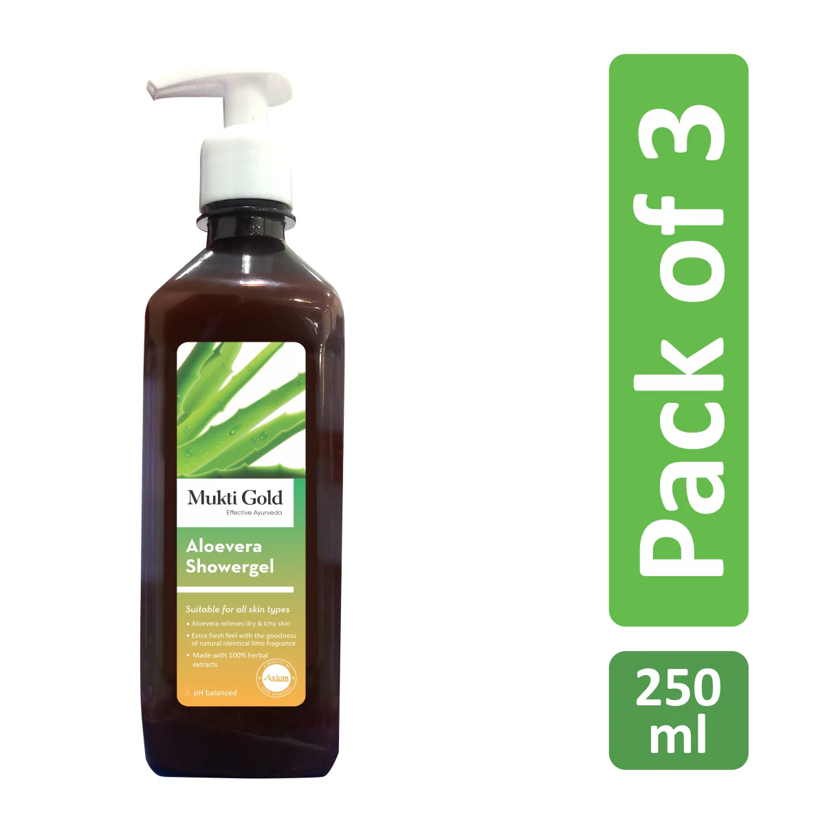 Mukti Gold Aloevera Showergel 250ml (Showergel) - Image 4