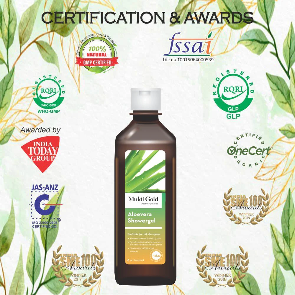 Mukti Gold Aloevera Showergel 250ml (Showergel) - Image 9