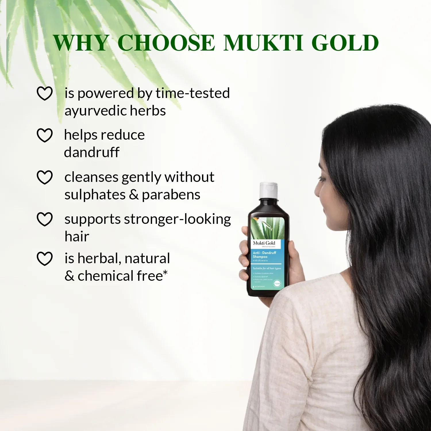 Mukti Gold Anti Dandruff Herbal Shampoo 400ml (Dispenser) - Image 5