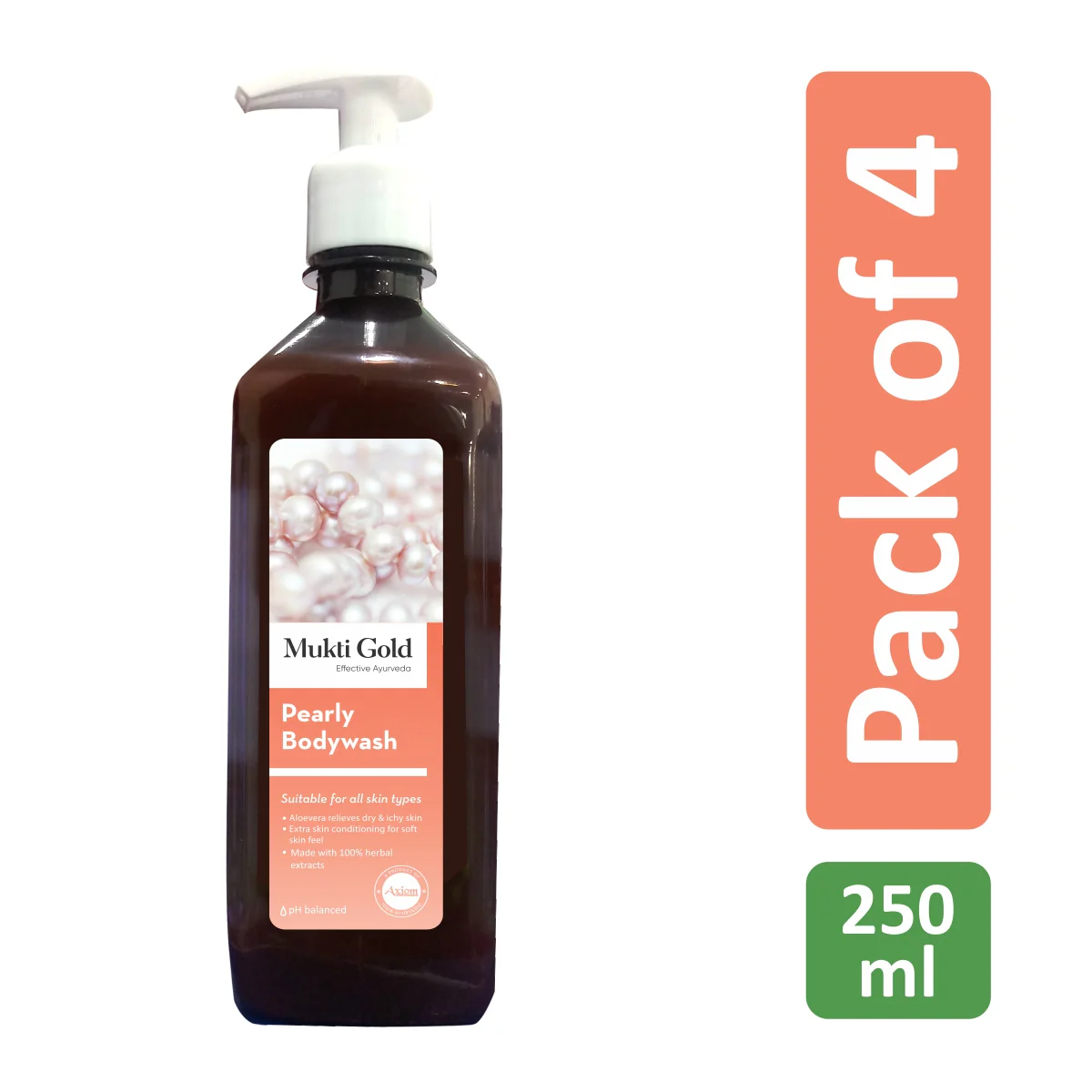 Mukti Gold Pearly Bodywash 250ml (Dispenser) - Image 10