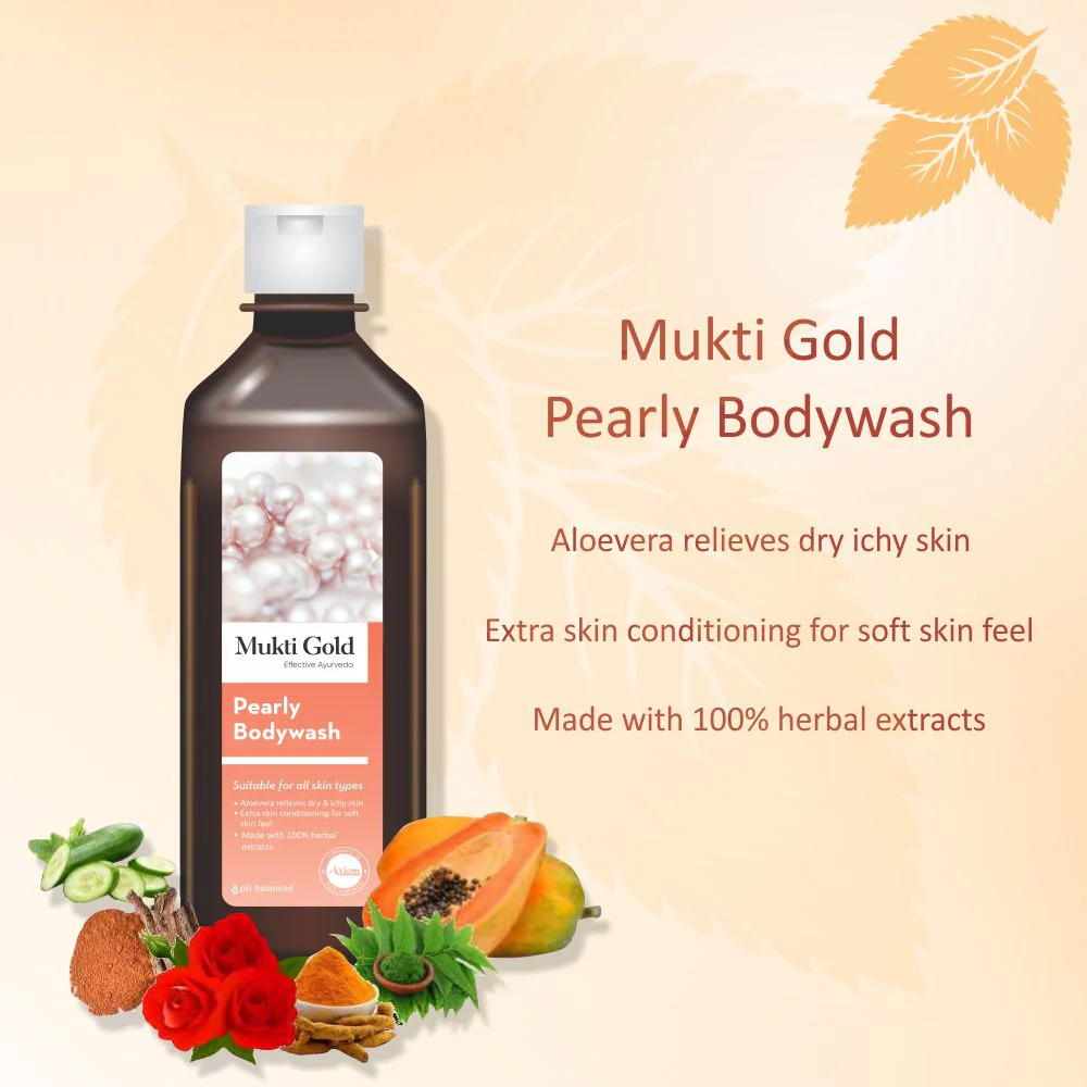Mukti Gold Pearly Bodywash 250ml (Dispenser) - Image 6
