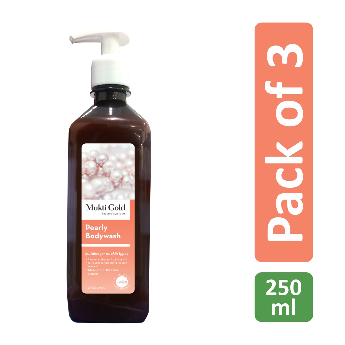 Mukti Gold Pearly Bodywash 250ml (Dispenser) - Image 9